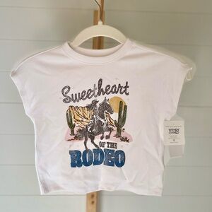 Grayson Mini Toddler Girls' Sweet Heart Rodeo Top - White 3T